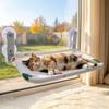 Wall Mounted Christmas Cat Hammock Removable Breathable Mesh Cat Window Perch with Suction Cup Jumping Platform