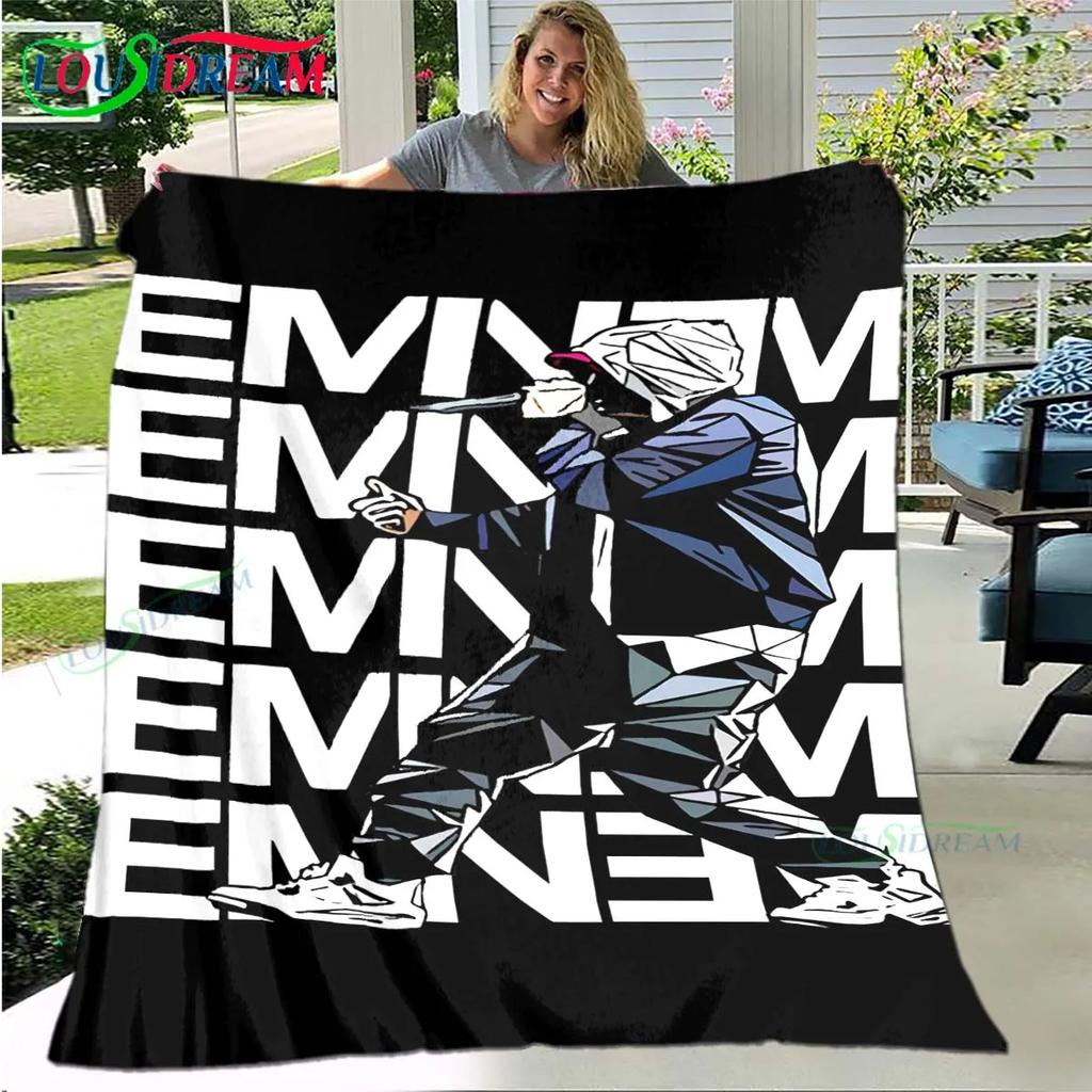 Pop Singer E-Eminem Blanket,Flannel Throw Blanket for Home Bedroom Bed Sofa Picnic Office Hiking Leisure Nap Birthday Gift