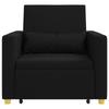 Extendable Sleeper Sofa Single Black 90 x 165 x 87 cm Fabric