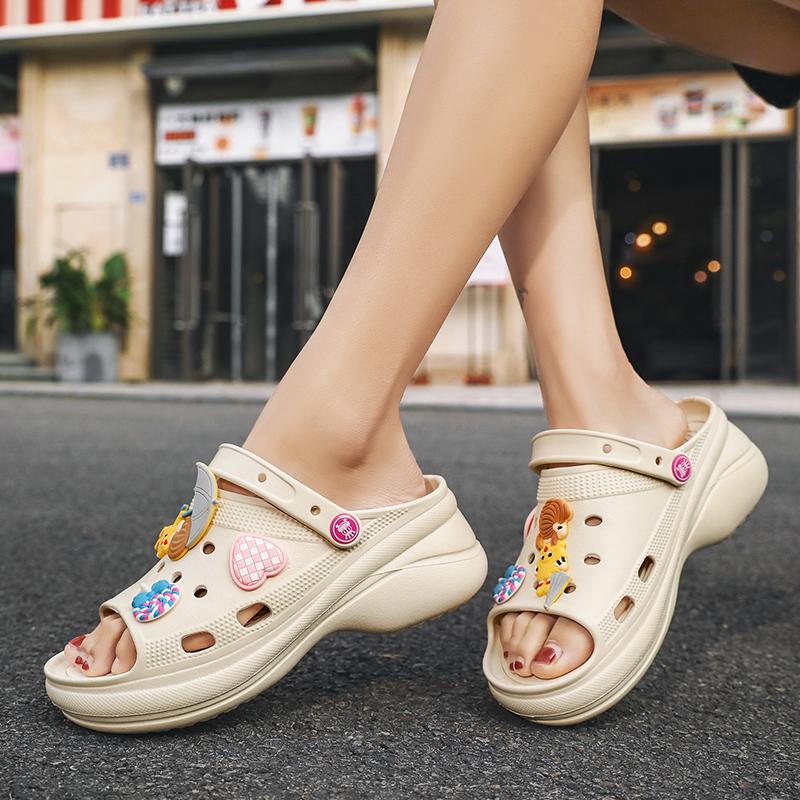 Women's Large Size Women's Sandals Shoes Increase Hole Shoes Summer Beach Sandals