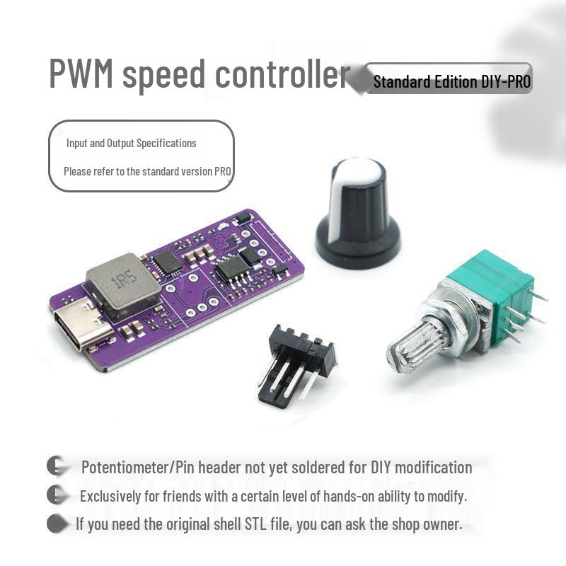 Type-C PWM Speed Controller for 4-Wire Fans In DIY Water Cooling Systems