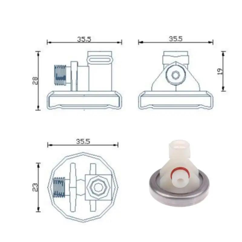 Coffee Machine Water Circuit D4 To G1/8 Interface Membrane Pressure Regulator Of Pump For Jura/AEG/Siemens/Krups