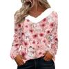 Long Sleeve Shirts For Women Cute Tops Christmas Prints Tees Blouses Casual Plus Size Basic Tops Pullover