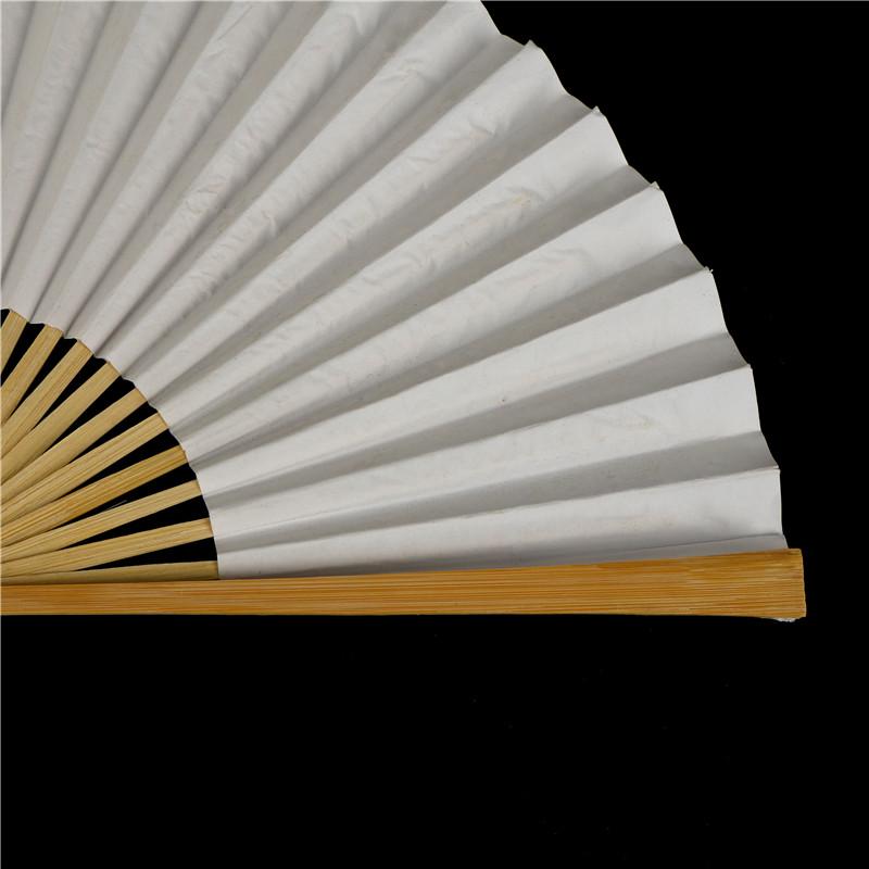 1Pc White Folding Elegant Paper Hand Fan Wedding Party Favors