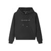 New Year Series Fitted Short Hooded Logo Design Long Sleeve Sweatshirt Women Sweatshirt Carbon-Black L125W110-0018