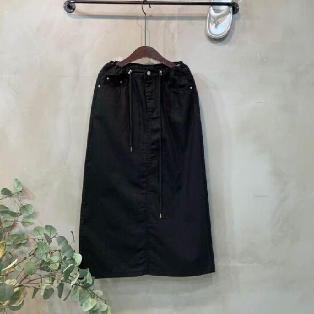C S In The Room Noka StrIng Cotton Long Skirt 2Color