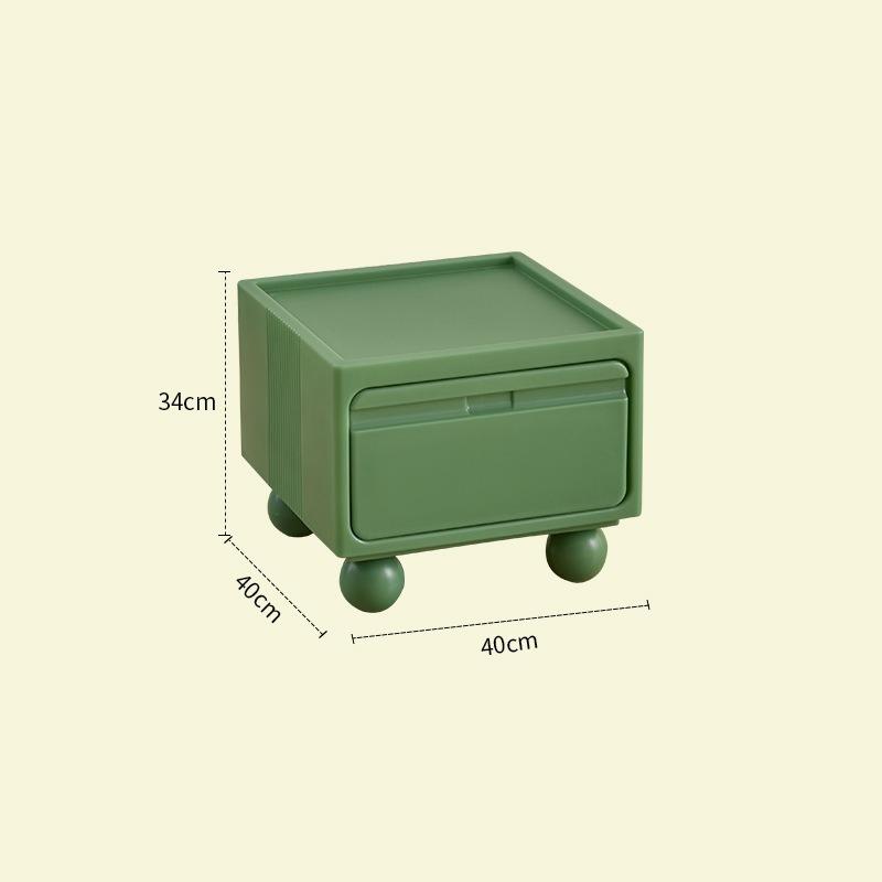 Nordische Kunststoff-Nachttische Schubladen Design Minimalistischer Nachttisch Schlafzimmer Mobiler Tisch Schlafzimmermöbel
