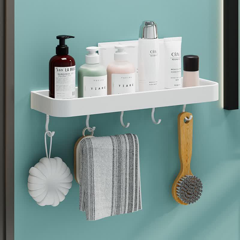Huijia Wall-Mounted Bathroom Storage Shelf with Drain Tray