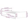 VidaXL Cadre de lit noir 75x190 cm petit simple bois d'ingénierie 835947