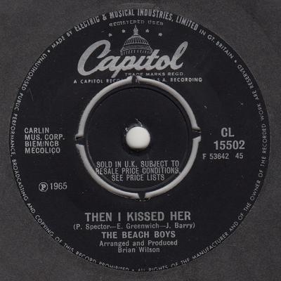7inch Record BEACH BOYS - Then I Kissed Her CL15502 Capitol Records 1967 UK Rock Used
