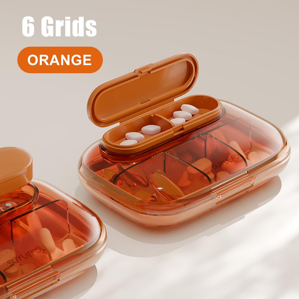 4/6 Fächer Kleine Pillendosen Organizer-Box Wöchentlicher Reise-Pillen-Organizer Tragbare Taschen-Pillenbox Halter Plastik-Behälterbox