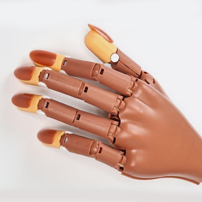 Detachable Nail Training Hand Model Magnetic Base Realistic Manicure Practice Tool Compact ABS