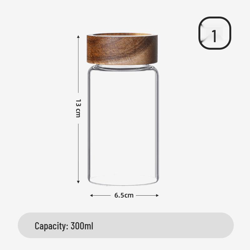 Japanese Glass Storage Jar with Lid for Coffee, Tea, Dried Tangerine Peel, and Grains