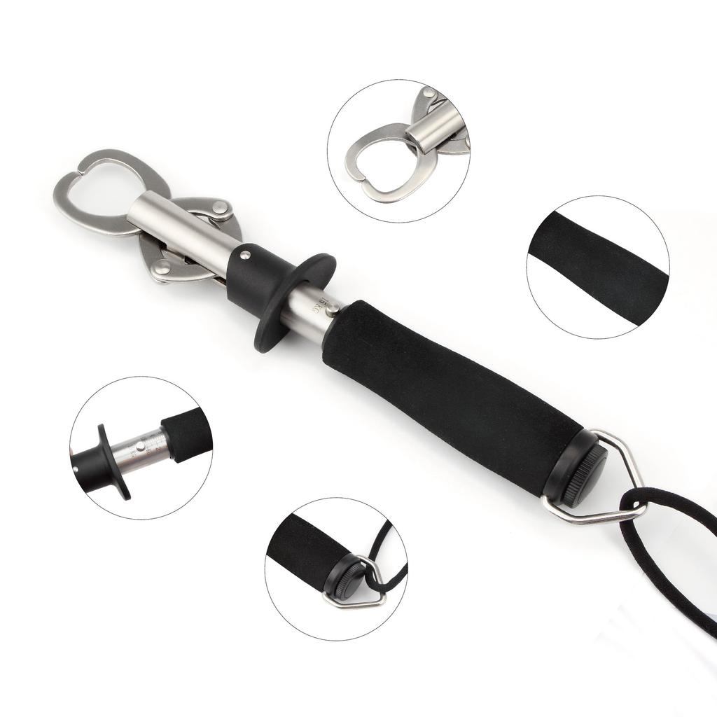 CRAZY SHARK Fish Fish Fish Lightweight Fish Stainless Portable Grip, Catcher, Grabber, Gripper, Steel, Multi-Function Tool,