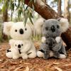 28cm Mother And Child Koalas Plush Toys Exquisite Realistic Simulation Animal Dolls Cute Desktop Decorative Item Gift For Friend