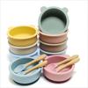 Waterproof Silicone Suction Bowls Flexible Feeding Bowl Set Feeding Tableware  Learning To Eat