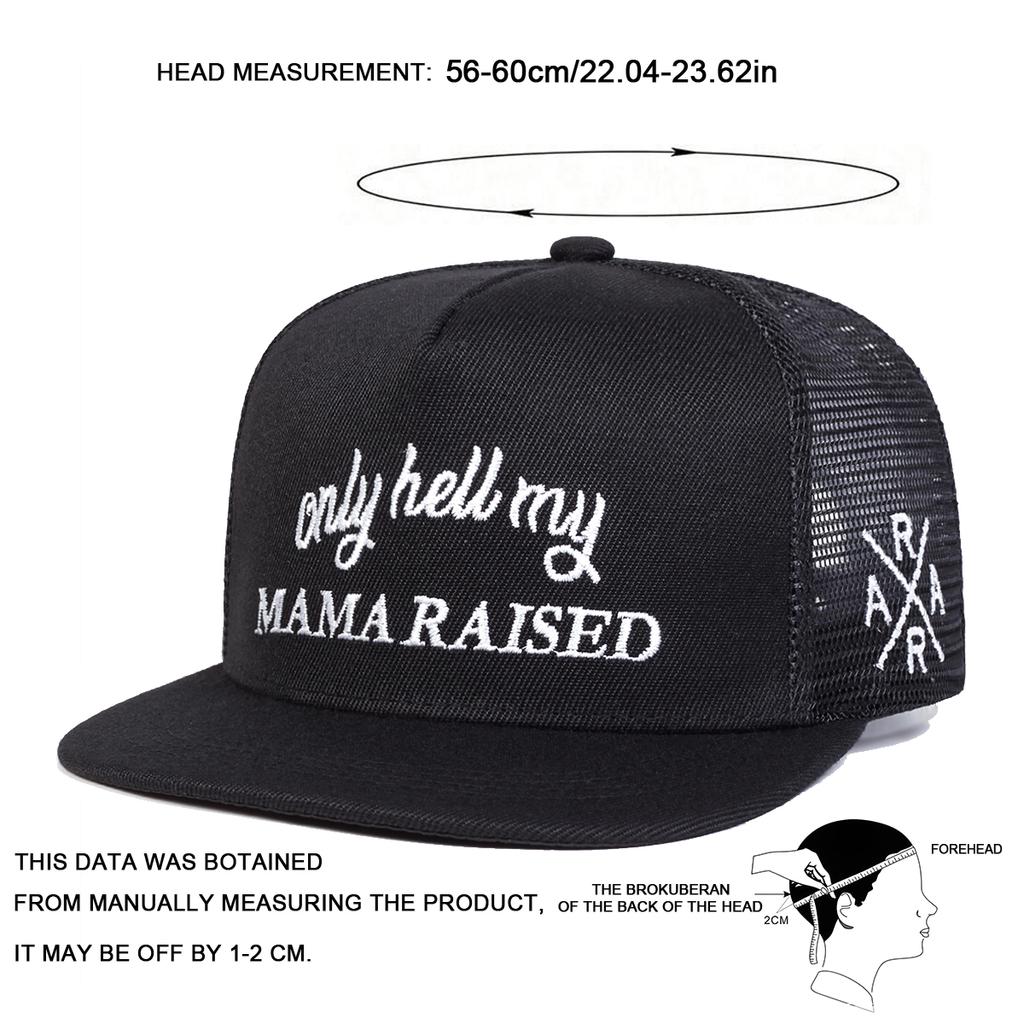 Men Letter Embroidered Hip Hop Hat Mesh Hat Outdoor Adjustable Sunscreen Leisure Hat Spring Autumn Travel Tourism Beach Vacation