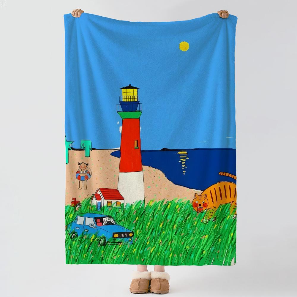 Artist P-Pdohk-k Throw Thick Comfort Flannel Quilt, Multi-scene Use Indoor Outdoor Daily Nap