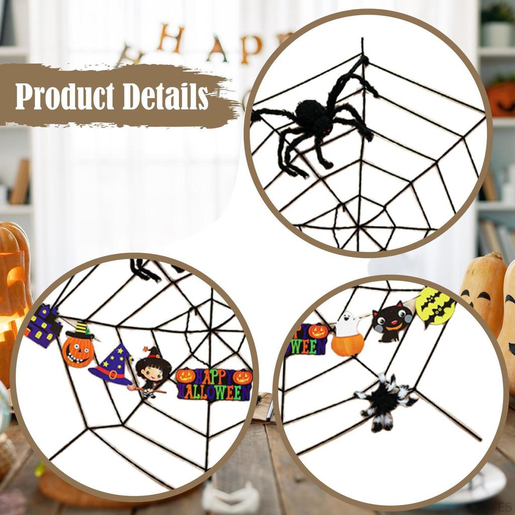 Halloween Spider Web Decoration Backdrop Versatile Creative Hanging Ornament Decor for