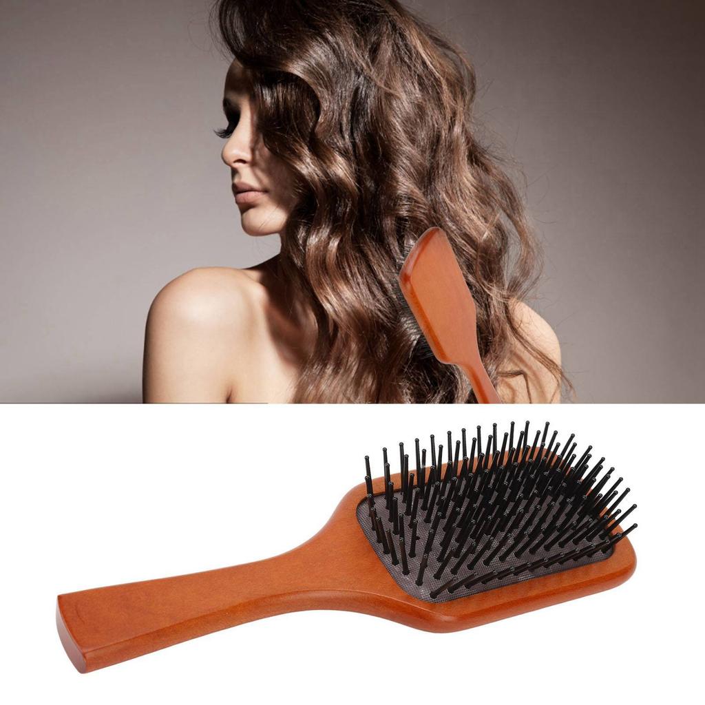 Paddle Hair Brush Ergonomic Massage Scalp Reduce Pulling Prevent Slipping Paddle Detangling Brush with Handle for Women