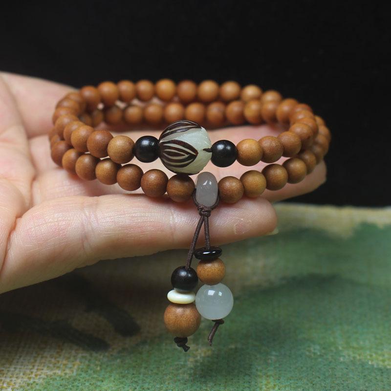 Natural Barbie Sandalwood Lotus Bead Bracelet Elegant Hand Ornament Jewelry