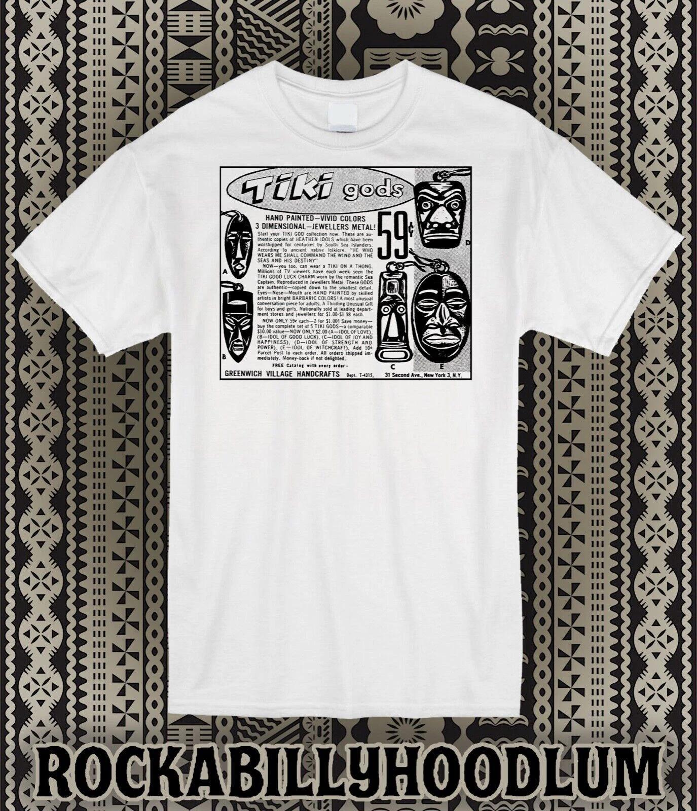 Retro Tiki Art Tee T Shirt Tiki Gods Greenwich Village handcrafts NYC 3XL