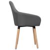 Maison Exclusive - Chaises à manger lot de 2 gris foncé tissu