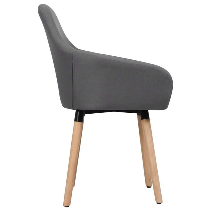 Maison Exclusive - Chaises à manger lot de 2 gris foncé tissu