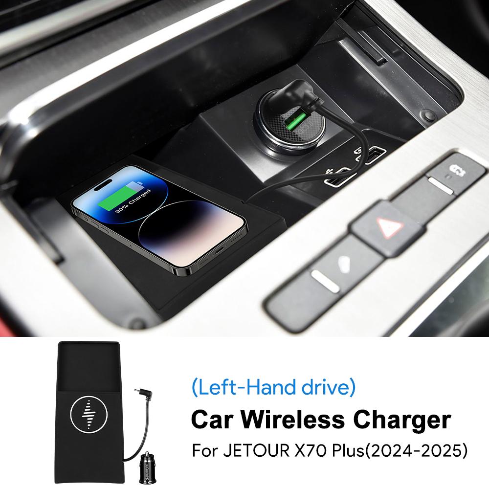 For Jetour X70 Plus 24-25 Wireless Charging Pad Auto Interior Accessories Car Phone Non-slip Charger Mat Silicone Protective Pad