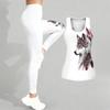 Wolf Totem Print Yoga Outfit for Women Fashion Workout Leggings Fitness Sports Casual Yoga Set Sports Suit