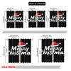 Flat Printing Merry Christmas Popular Window Curtains Versatile Fabric Without Electricity Family Set Of 2 Made Polyester
