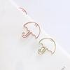 30pcs Umbrella Shape Paper Clip Creative Cute Bookmark Metal Color Cartoon Paper Clips for Planner Office Stationery