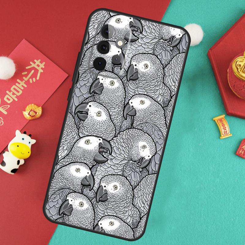 

African Grey Parrot Case For Samsung Galaxy A56 A36 A26 A16 A06 A13 A33 A53 A15 A35 A55 A34 A54 A12 A32 A52 A17 Samsung A22 5G