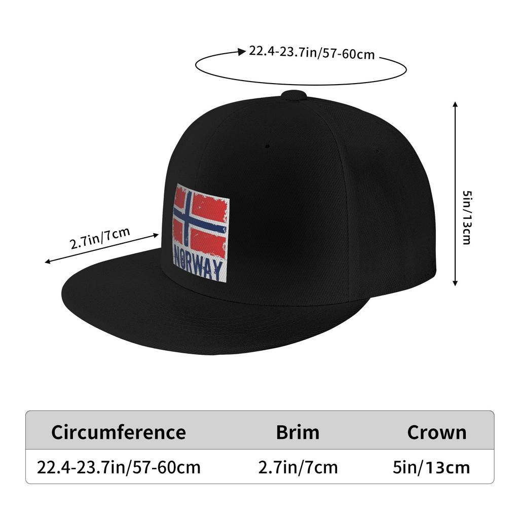 Norway Flag Baseball Caps Snapback Fashion Baseball Hats Breathable Casual Casquette Outdoor for Unisexs And Womens