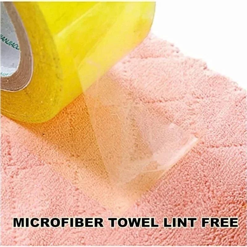 Pano de Limpeza de Cozinha de Microfibra Altamente Absorvente Velo Coral Pano de Lavar Louça Não Grudento para Óleo Toalha de Limpeza de Louça Pano Doméstico