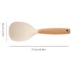 Silicone Rice Spoon Paddle with Wooden Handle Nonstick Heat Resistant Anti-scalding Rice Scooper Hanging Rice Cooker Spatula