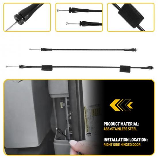 For 1992-14 Ford F150 F250 Upper+Lower Side Door Latch Release Cable Rear Door K