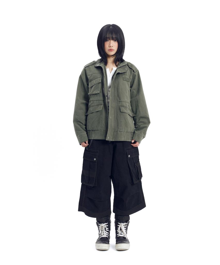 Aakam Nova Drawstring Field Jacket (Khaki)