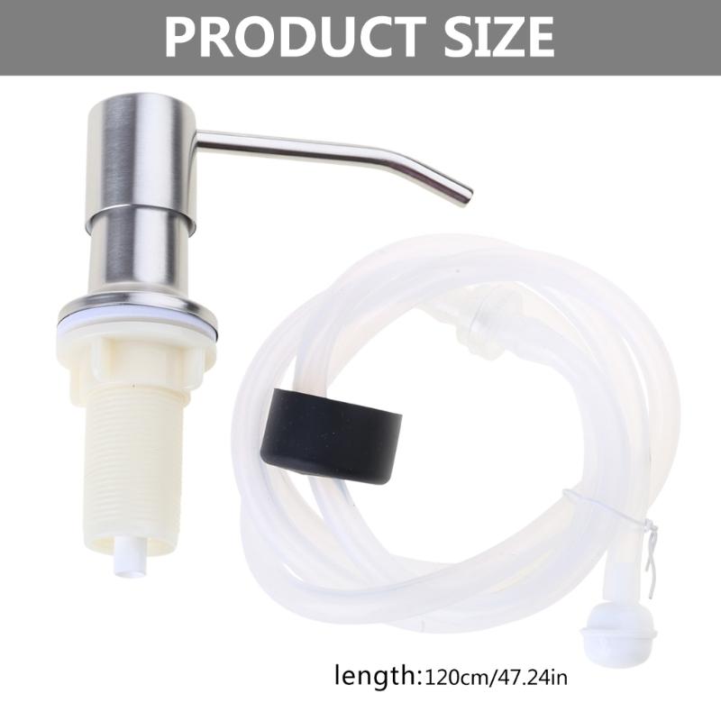 Sink Liquid Soap Dispenser Built In Sink Soap Dispenser Countertop Soap Dispenser Pump with 45.27" Extension Tube Kit