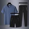 Men's Quick-Dry Ice Silk Father's Day T-Shirt & Shorts Set