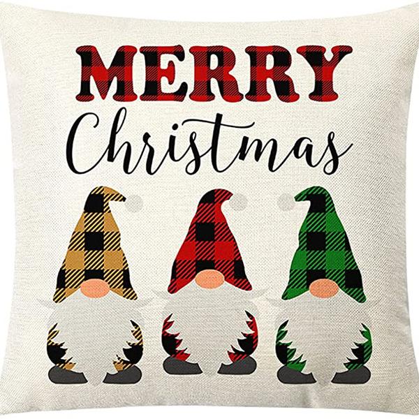 Neuer Weihnachts-Kissenbezug Elch Schneeflocken Festliche Dekoration Zuhause Sofa Wohnzimmer Kissen Kissen