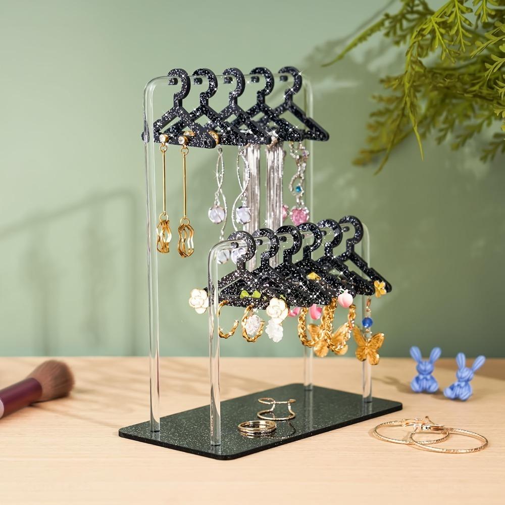 Detachable Dangle Earrings Display Racks Clothes Hanger Ear Studs Stand  Desktop Display