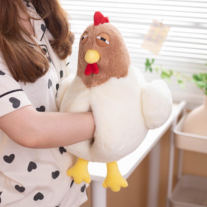 Creative Chickens Shape Plyšová taška Roztomilé Kreslené Kuřecí Crossbody Taška přes rameno Cestovní taška Peněženka pro ženy Dívčí kabelky Tašky