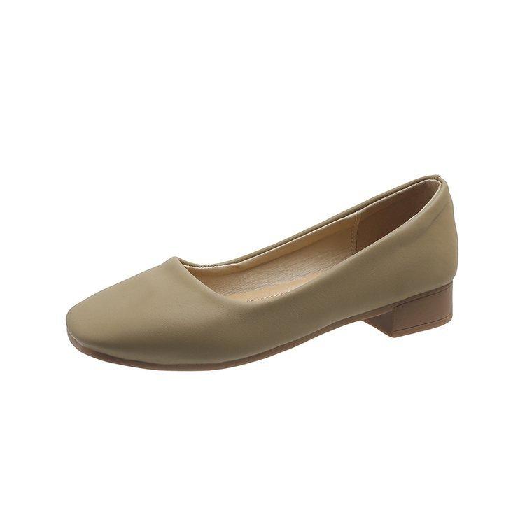 New Chinese simple square head single shoes autumn new lightweight super soft grandma shoes Doudou shoes