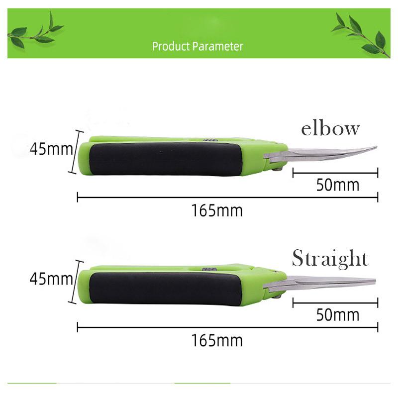 Stainless Steel Multifunctional Pruning Shears Fruit Flower Branch Shears Straight Elbow Garden Gardening Scissors