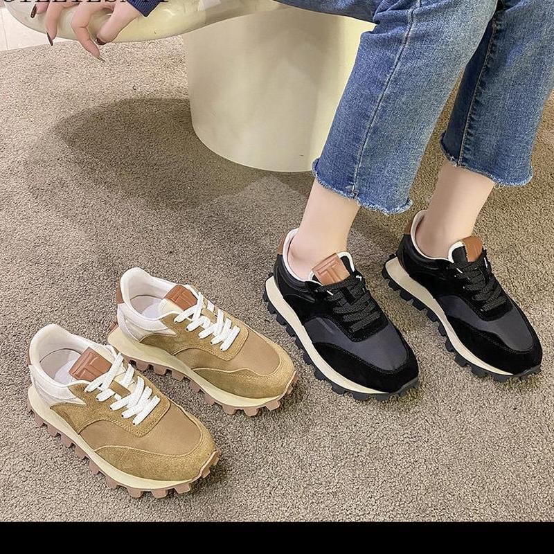 Femei Adidași Dad Chunky Antiderapanți Femei Pantofi Sport Platformă Negru Exterior Mers Tenis Pantofi Vulcanizați Femei Iarnă