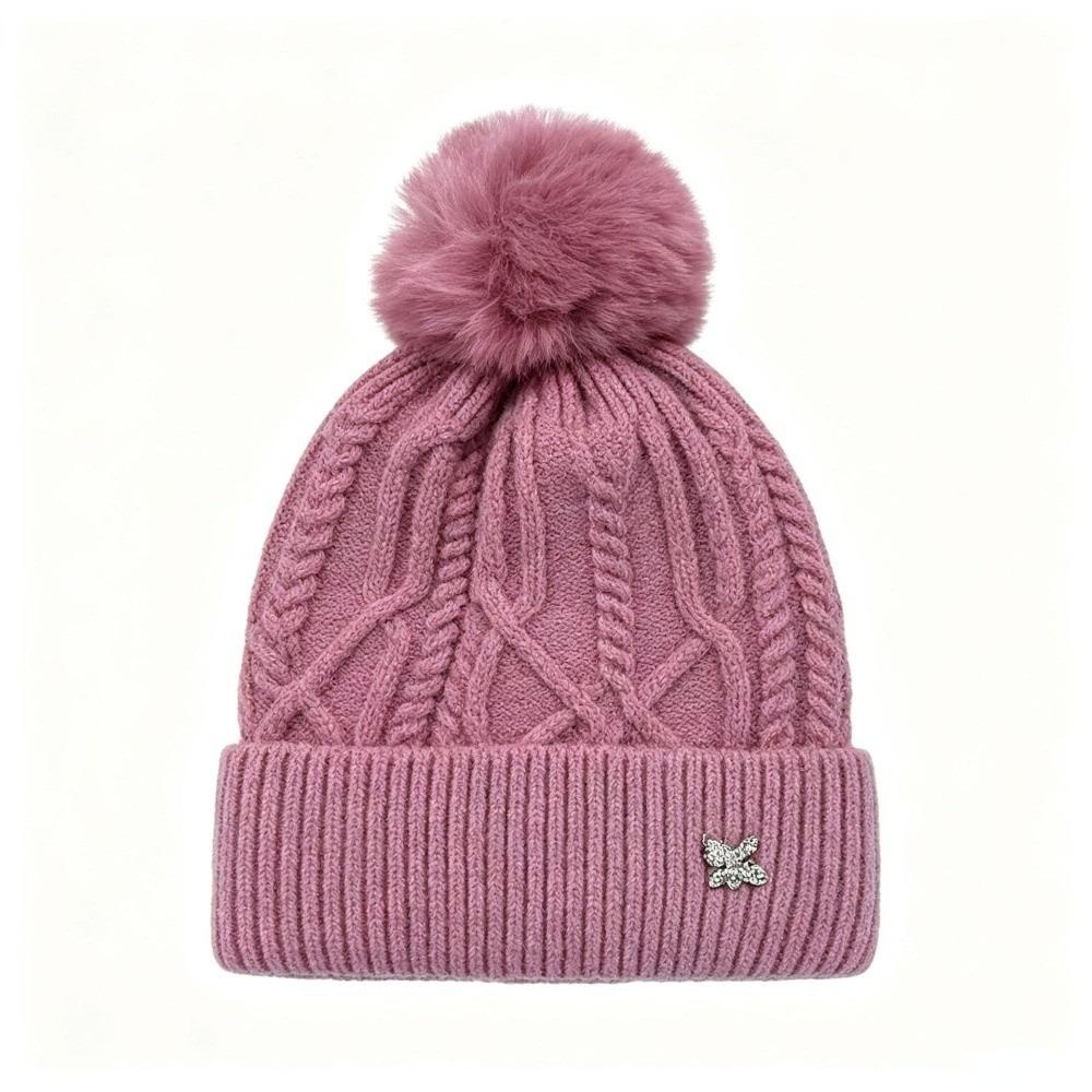 Warm Winter Hat Ear Protection Pompoms Hat Casual Crochet Women's Hat Outdoor
