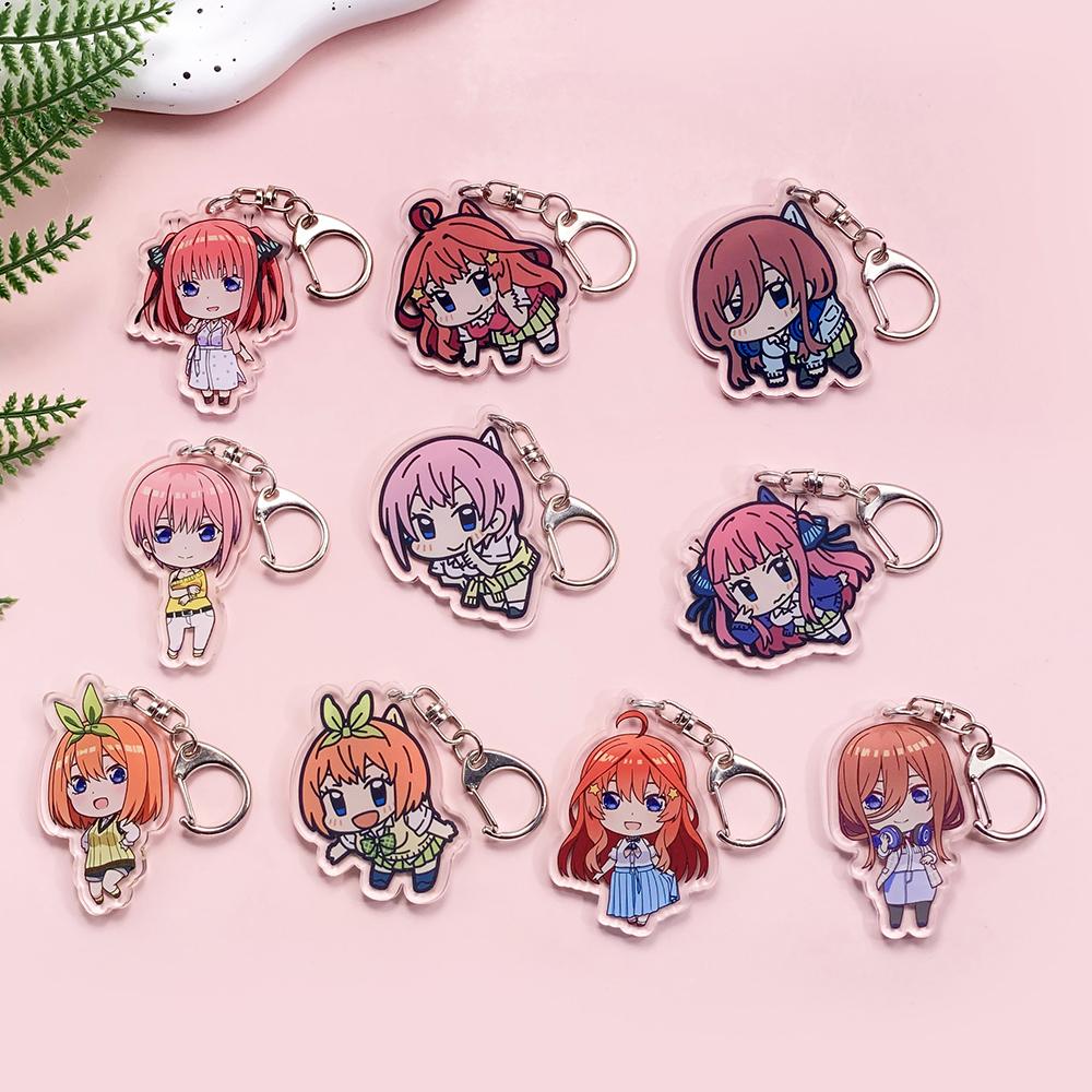 1/10 Stück Anime The Quintessential Quintuplets Acryl Schlüsselanhänger Rucksack Anhänger Tasche Charms Zubehör Dekoration Feiertagsgeschenke