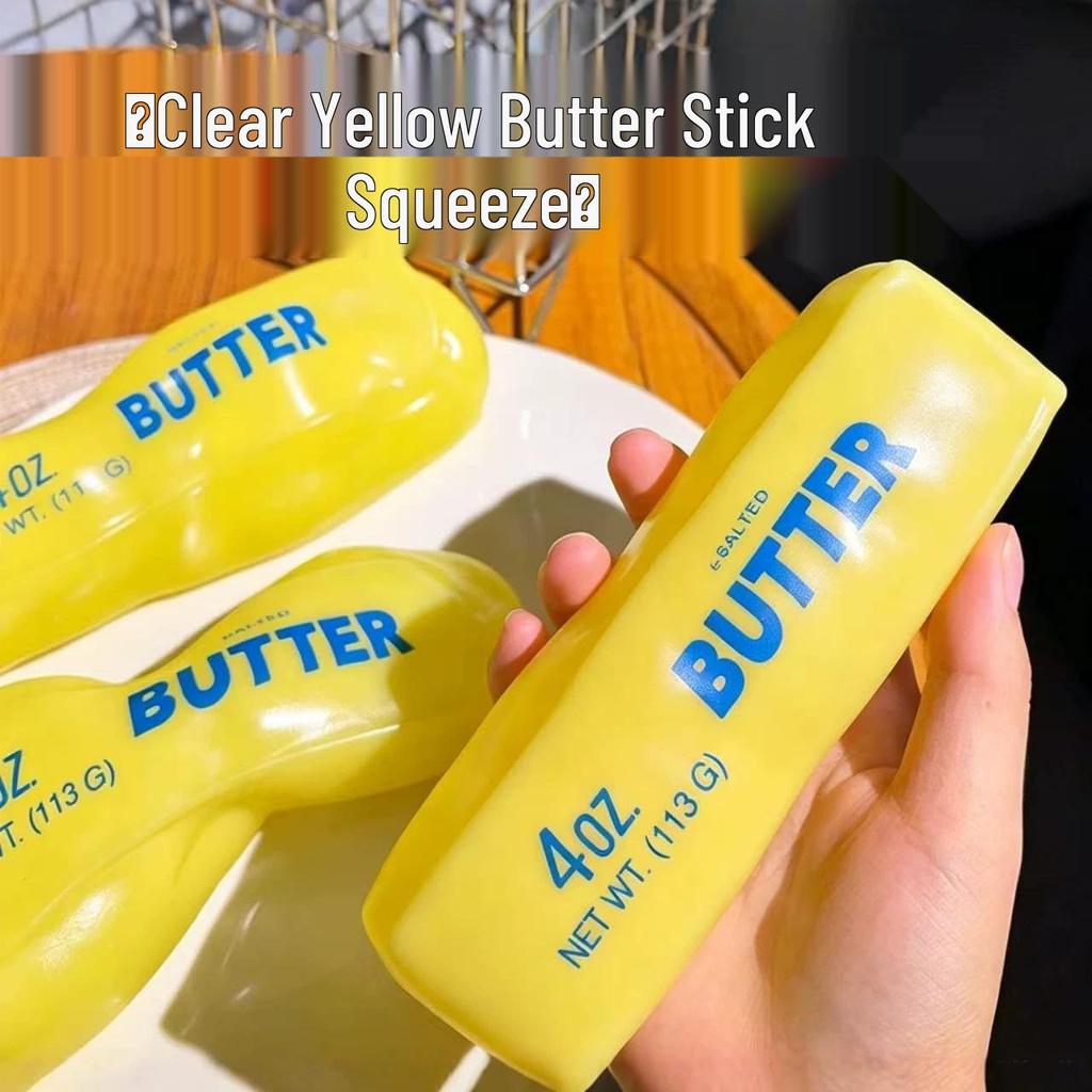 Decompression Stress Relief Squeeze Toy - Yellow Butter Stick Vaseline