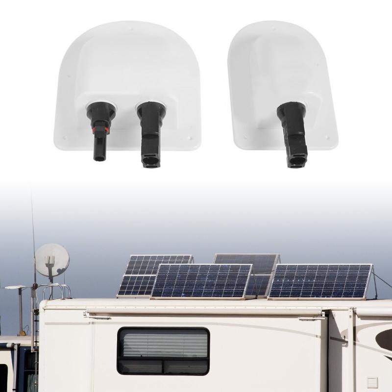 Universal RVs Roof Solar Panel Junction Box Housing Cable Entry Gland Plastic Mounting Bracket For Outdoor Travel